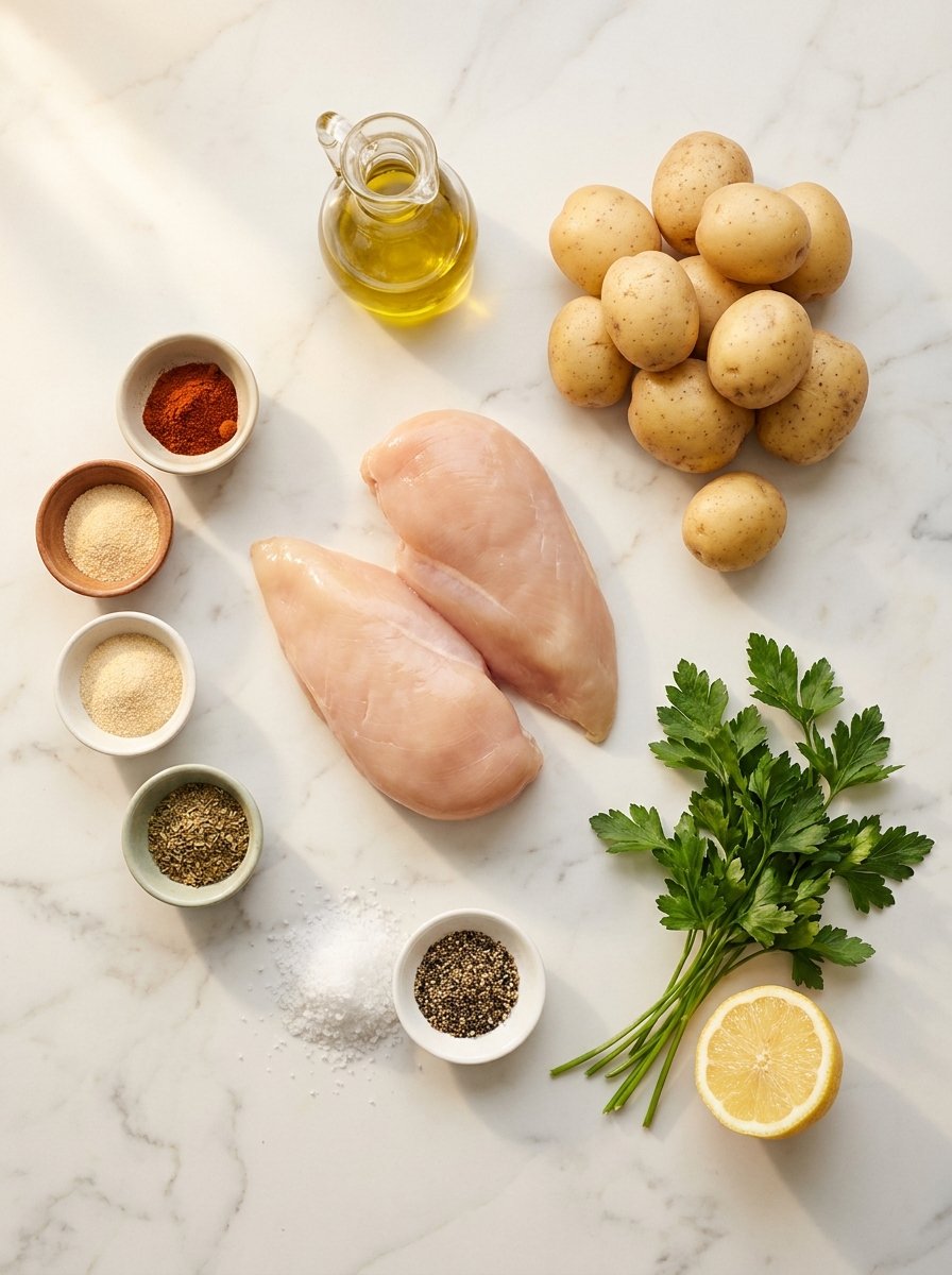 Easy chicken and potatoes recipe ingredients
