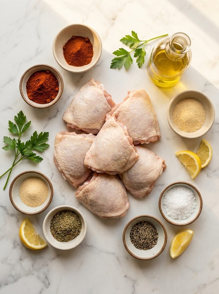 Crispy baked chicken thighs recipe ingredients